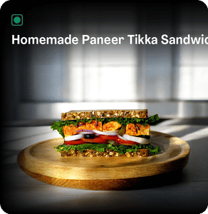 Homemade Paneer Tikka Sandwich