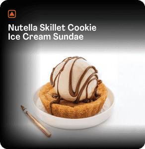 Nutella Skillet Cookie Ice Cream Sundae