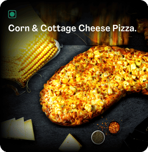 Corn & Cottage Cheese Pizza.