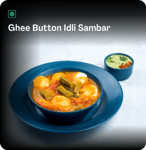 Ghee Button Idli Sambar 