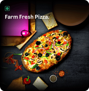 Farm fresh Pizza.