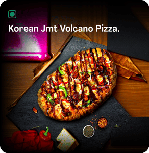 Korean JMT Volcano Pizza.