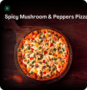 Spicy Mushroom & Peppers Pizza