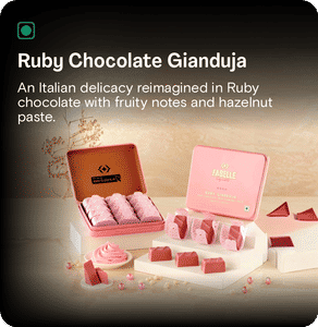 Ruby Chocolate Gianduja - Hazelnut infused 12 Ruby Chocolate Cubes