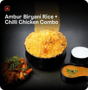 Ambur Biryani Rice + Chilli Chicken Combo
