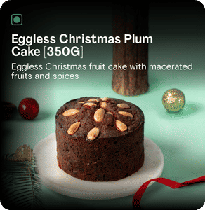 Eggless Christmas Plum Cake [350g]