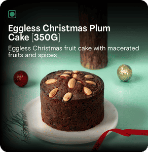Eggless Christmas Plum Cake [350g]