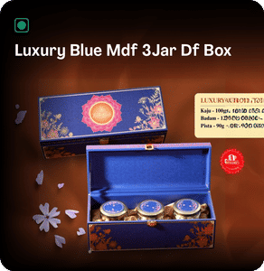 Luxury Blue Mdf 3jar Df Box