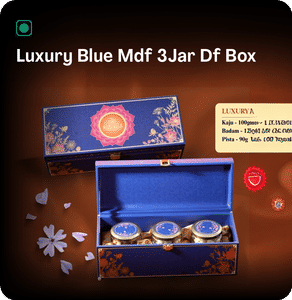 Luxury Blue Mdf 3jar Df Box