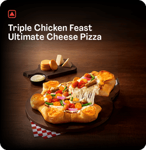 Triple Chicken Feast Ultimate Cheese Pizza