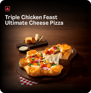 Triple Chicken Feast Ultimate Cheese Pizza