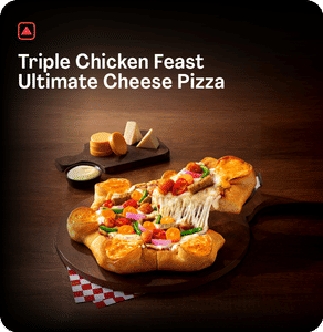 Triple Chicken Feast Ultimate Cheese Pizza