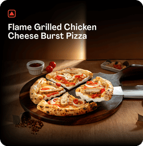 Flame Grilled Chicken Cheese Burst Pizza