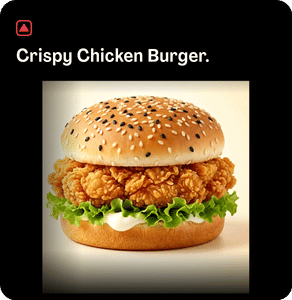 Crispy Chicken Burger.