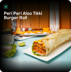 Peri Peri Aloo Tikki Burger Roll