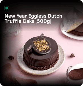 New Year Cake - Eggless Dutch Truffle Cake [500g]