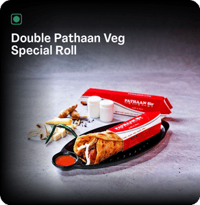 Double Pathaan Veg Special Roll