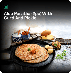 Aloo Paratha (2pc) With Curd And Pickle