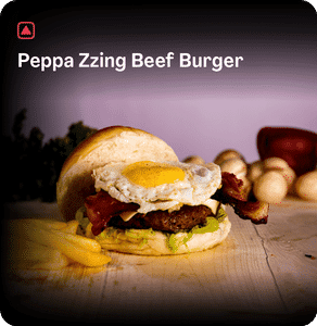 Peppa Zzing Beef Burger