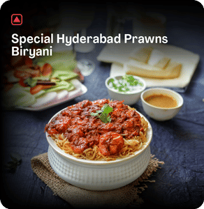 Special Hyderabad Prawns Biryani