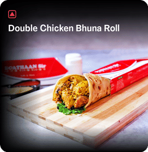 Double Chicken Bhuna Roll