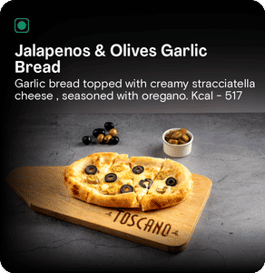 Jalapenos & Olives Garlic Bread