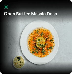Open Butter Masala Dosa