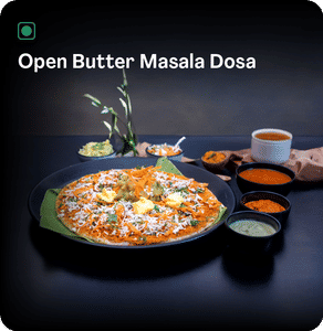 Open Butter Masala Dosa
