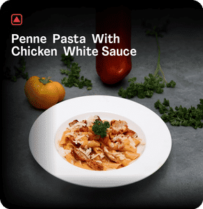 Penne  Pasta  With Chicken  White Sauce 