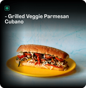 [VEG] Grilled Veggie Parmesan Cubano Sandwich