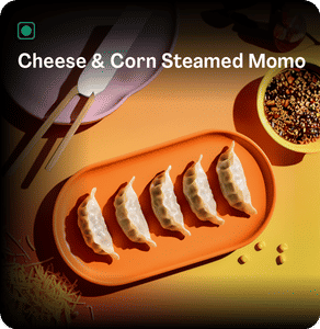 Cheese & Corn Steamed Momo