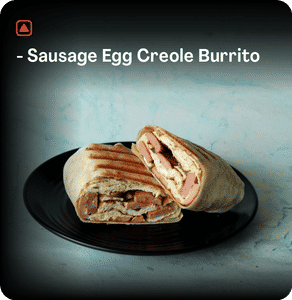 Sausage Egg Creole Burrito