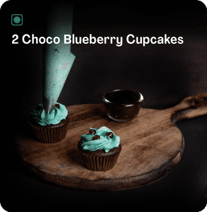 2 Choco Blueberry Cupcakes
