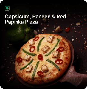 Capsicum, Paneer & Red Paprika Pizza