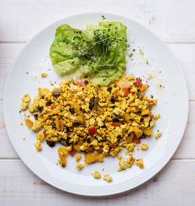 3 Egg Whites Scrambled  With Veggies