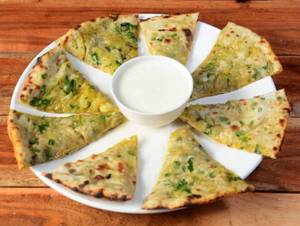 Mix Paratha with Curd  