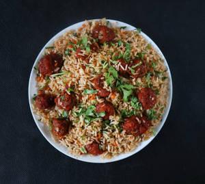 Veg Manchurian Fried Rice 