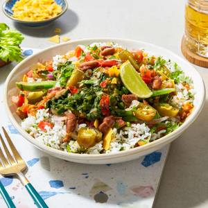 Low Fat Spinach & Caramelized Onions Burrito Bowl