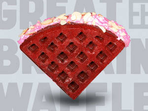 Red Velvet Cotton Candy Rich Almond Waffle