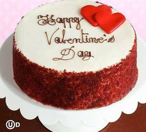 Red velvet valentine day cake