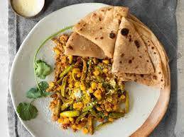 Bendakaya Curry Roti Meal