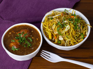 Veg Noodle + Veg Manchurian