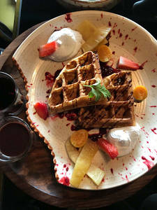 Berry And Nutella Waffles