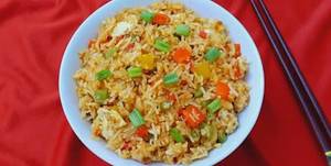 Schezwan egg fried rice