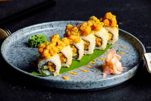 Corn Tempura Sushi Roll