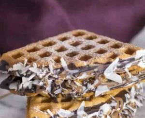 Chocolate Volcano Waffle Sandwich