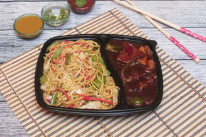 Roast Pork Hong Kong With Veg Hakka Noodles