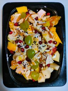 Fruit Salad with Nuts and Cream