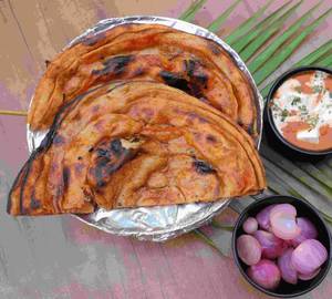 Paneer Butter Masala with Red Chilli Laccha Paratha