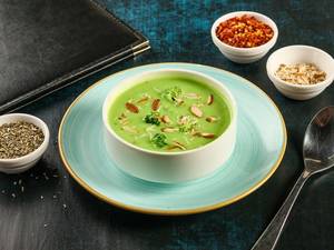 Cheese Almond Broccoli Soup